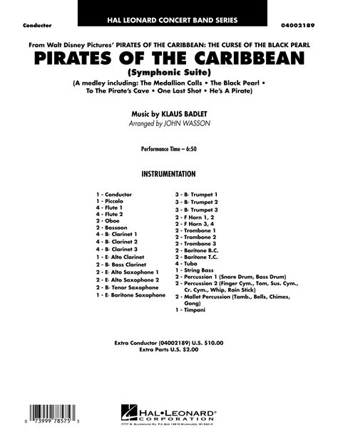 Pirates Of The Caribbean (Symphonic Suite)